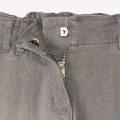 Jean large uni en denim style cargo avec poches pour fille