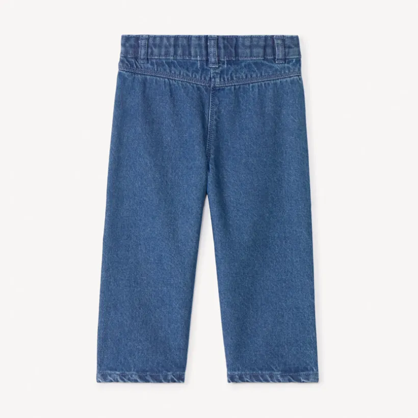 Jean large uni pour bébé fille