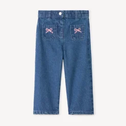 Jean large uni pour bébé fille