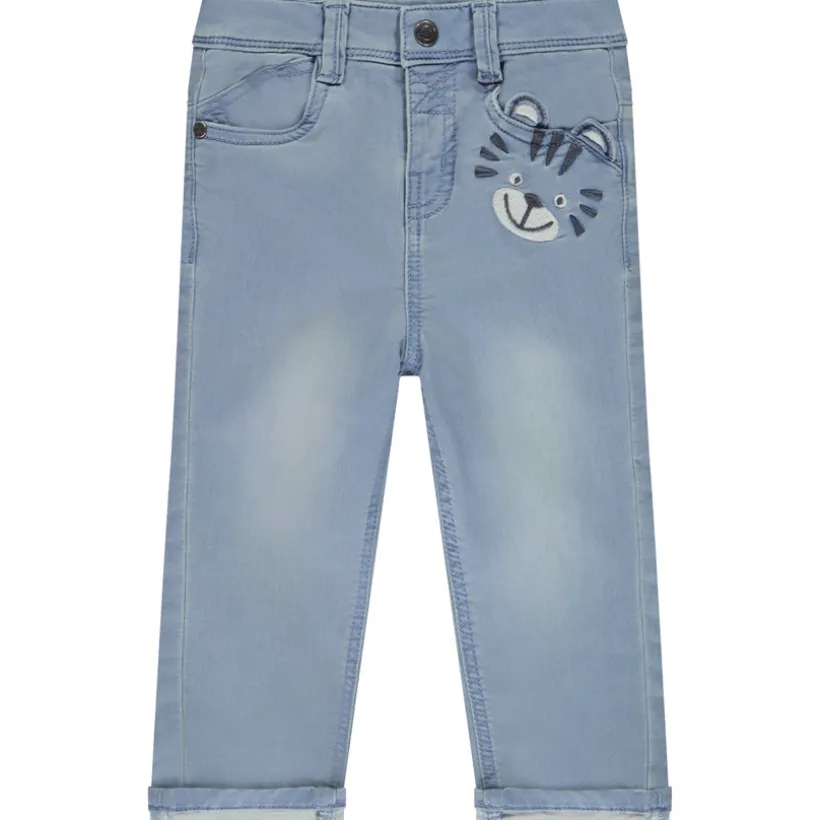 Jean ludique effet denim avec broderie pour bébé garçon