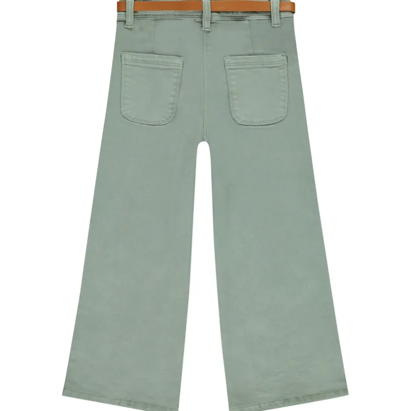 Jean overdyed large avec ceinture pour fille
