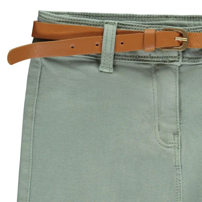 Jean overdyed large avec ceinture pour fille