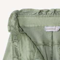 Jean paperbag uni avec ceinture à nouer pour fille