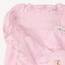 Jean paperbag uni à nouer pour fille