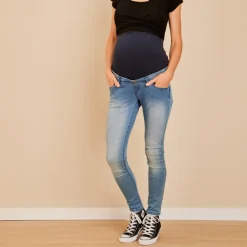 Jean skinny de grossesse extra stretch à bandeau haut