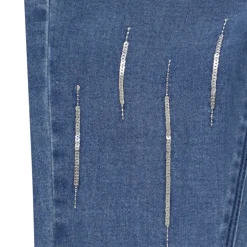 Jean skinny taille haute avec détails en sequins pour fille