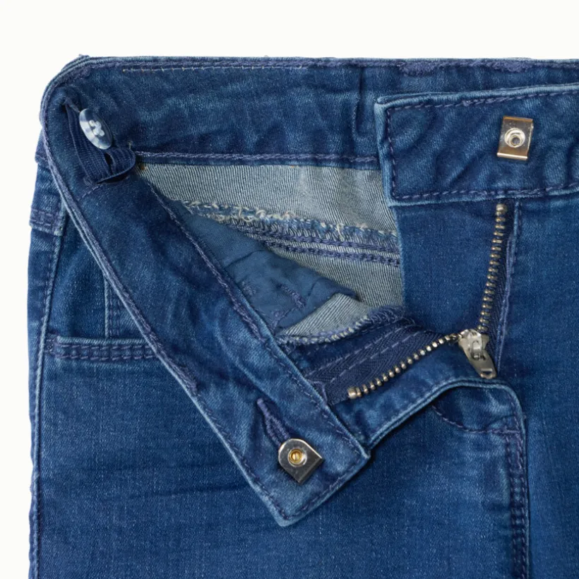 Jean skinny uni en denim pour fille