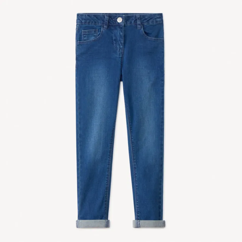 Jean skinny uni en denim pour fille