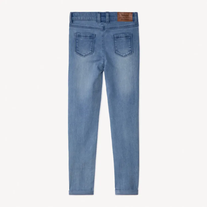 Jean skinny uni en denim pour fille