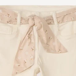 Jean slim avec ceinture imprimée à nouer pour fille