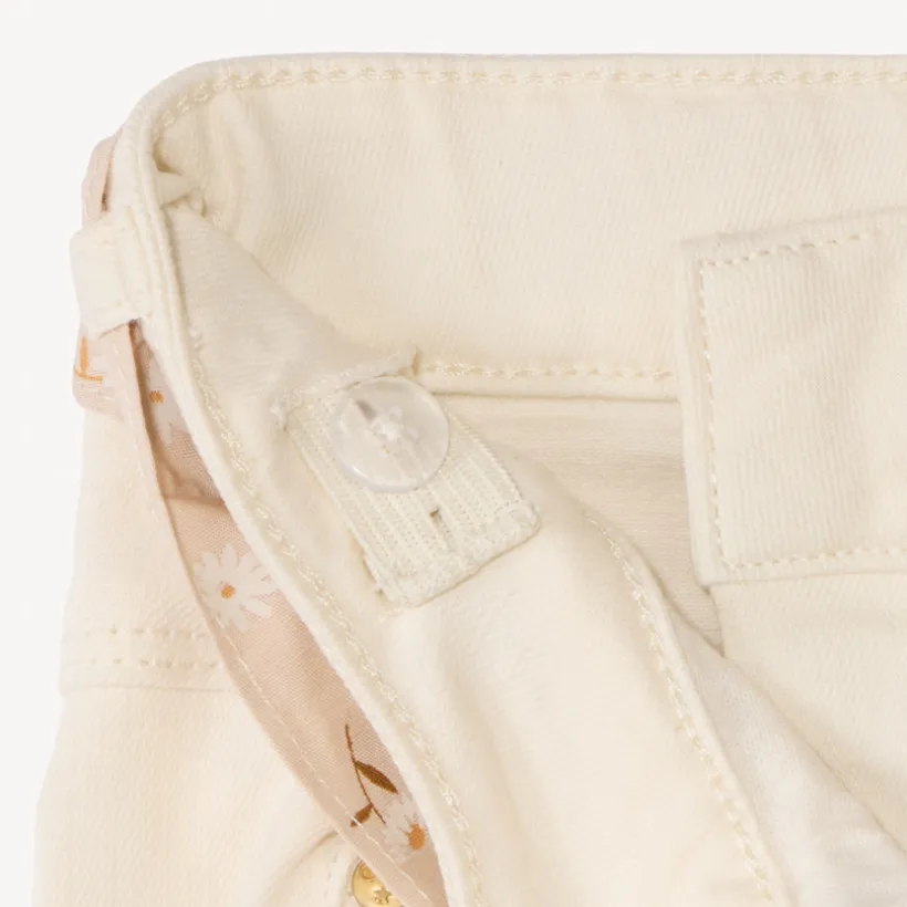 Jean slim avec ceinture imprimée à nouer pour fille