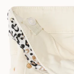 Jean slim avec ceinture léopard à nouer pour fille