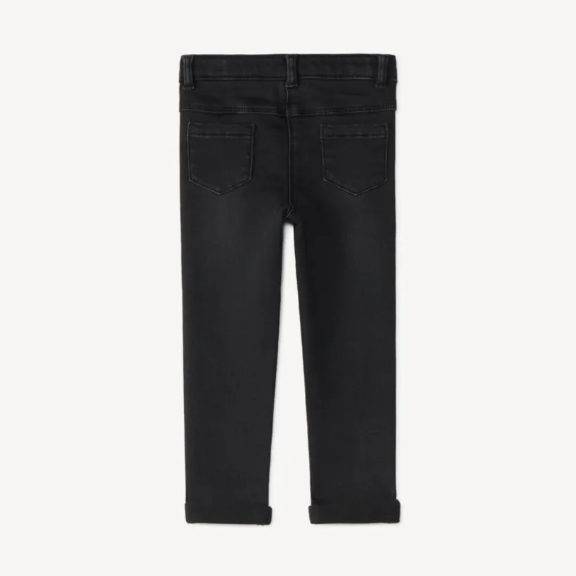 Jean slim broderies cœurs dorés pour bébé fille