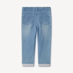 Jean slim broderies cœurs dorés pour bébé fille