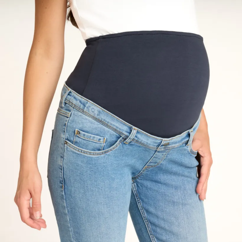 Jean slim de grossesse avec bandeau haut