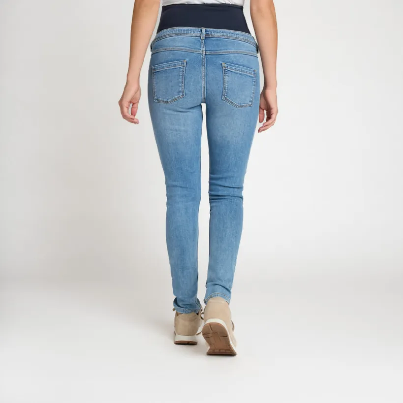 Jean slim de grossesse avec bandeau haut