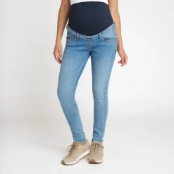 Jean slim de grossesse avec bandeau haut