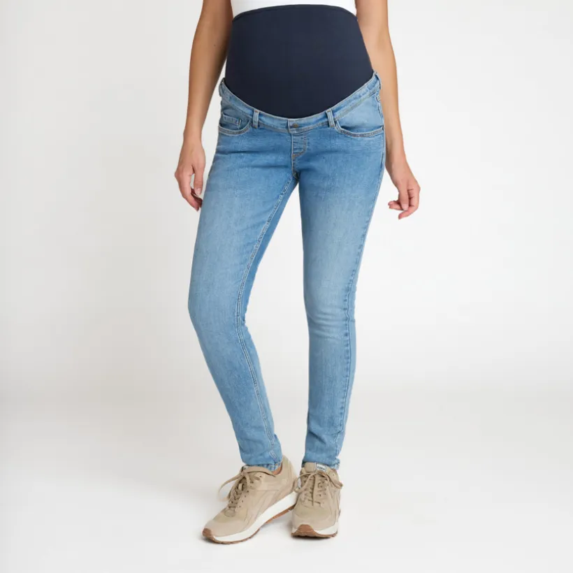 Jean slim de grossesse avec bandeau haut