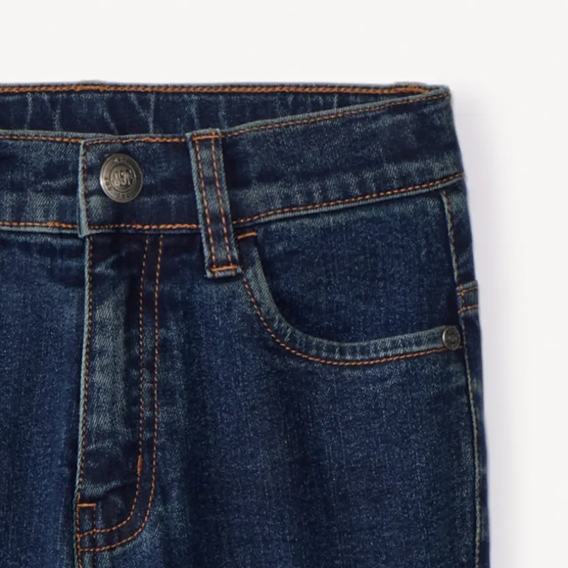 Jean slim en denim avec coutures contrastées pour garçon
