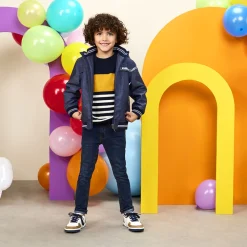 Jean slim en denim avec coutures contrastées pour garçon