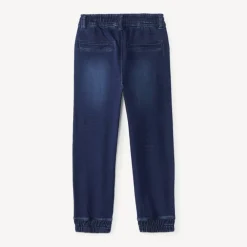Jean style jogger en denim avec ceinture et chevilles rib pour garçon