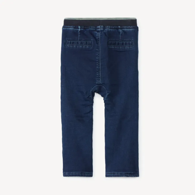 Jean uni doublé micropolaire pour bébé garçon