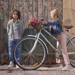 Jean uni à poches effet denim style cargo pour garçon