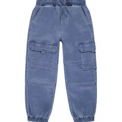 Jean uni à poches effet denim style cargo pour garçon