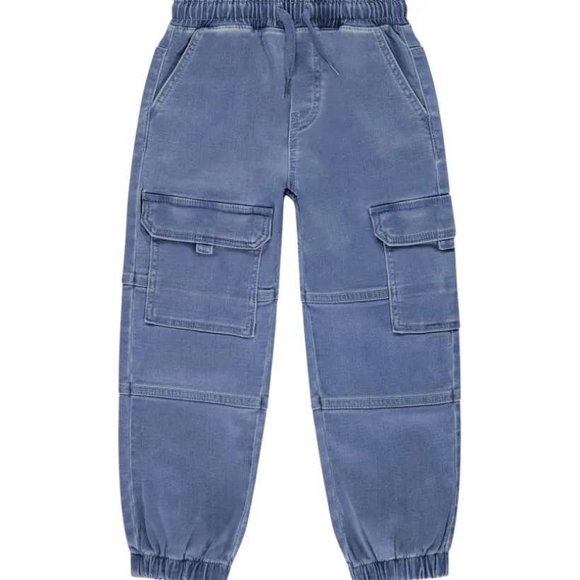 Jean uni à poches effet denim style cargo pour garçon
