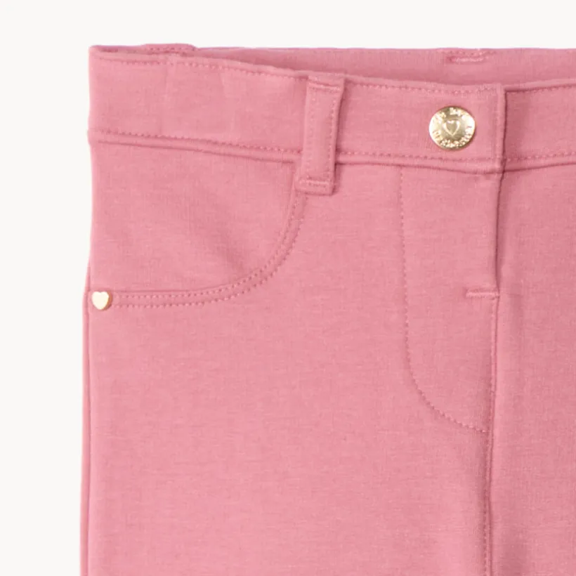 Jegging en molleton uni pour bébé fille