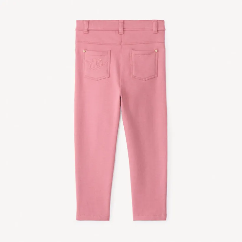 Jegging en molleton uni pour bébé fille