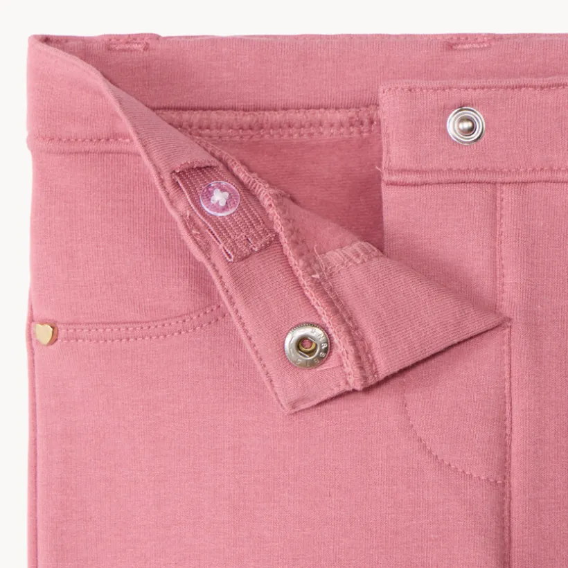 Jegging en molleton uni pour bébé fille