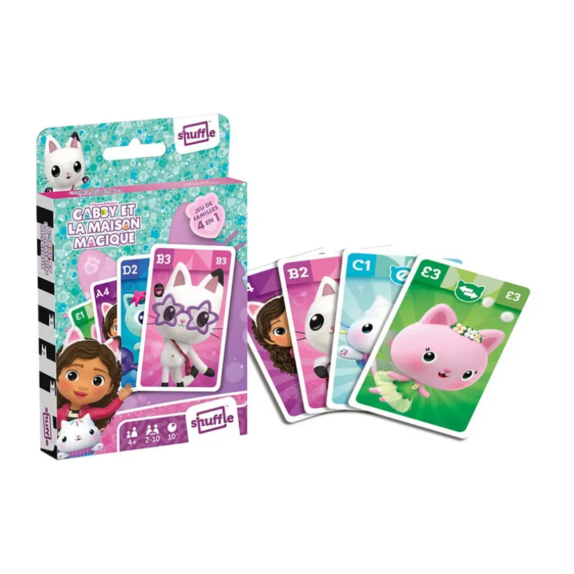 Jeu de cartes 4 en 1 Gabby et la Maison Magique