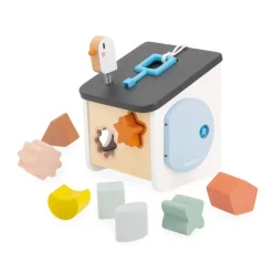 Jeu de forme compacte maison à oiseau en bois