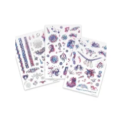 Jeu de maquillage avec assortiment de tatouages temporaires (modèle aléatoire)