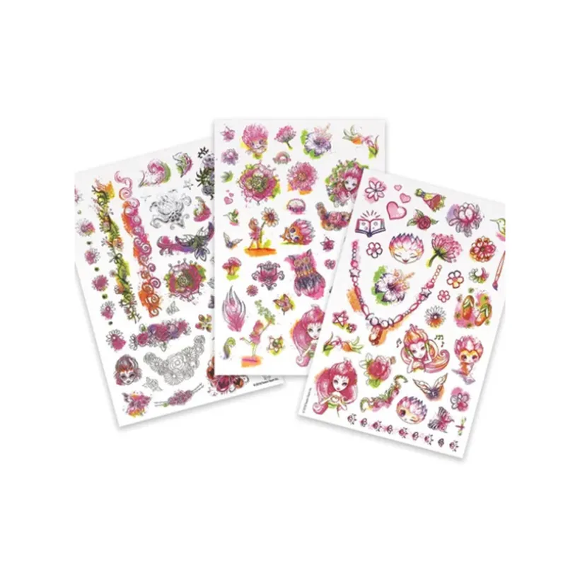 Jeu de maquillage avec assortiment de tatouages temporaires (modèle aléatoire)