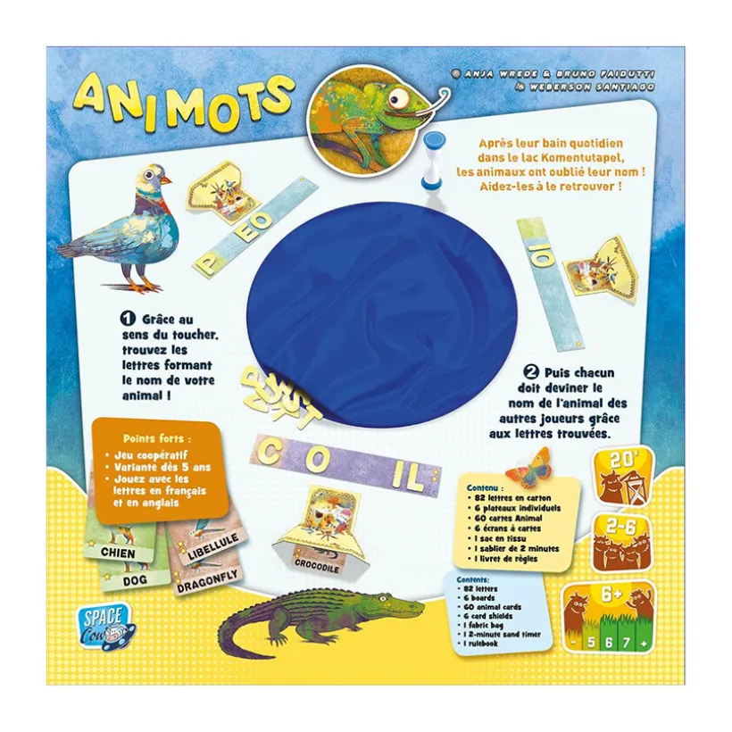 Jeu de société à lettres Animots