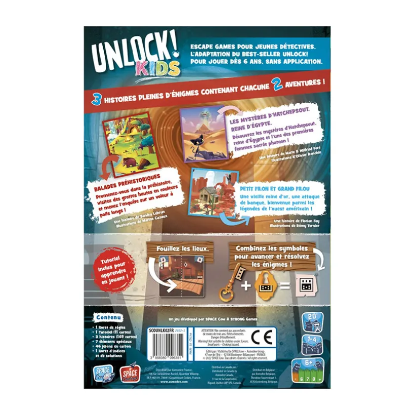 Jeu de société Unlock ! Kids : Histoires d'époques