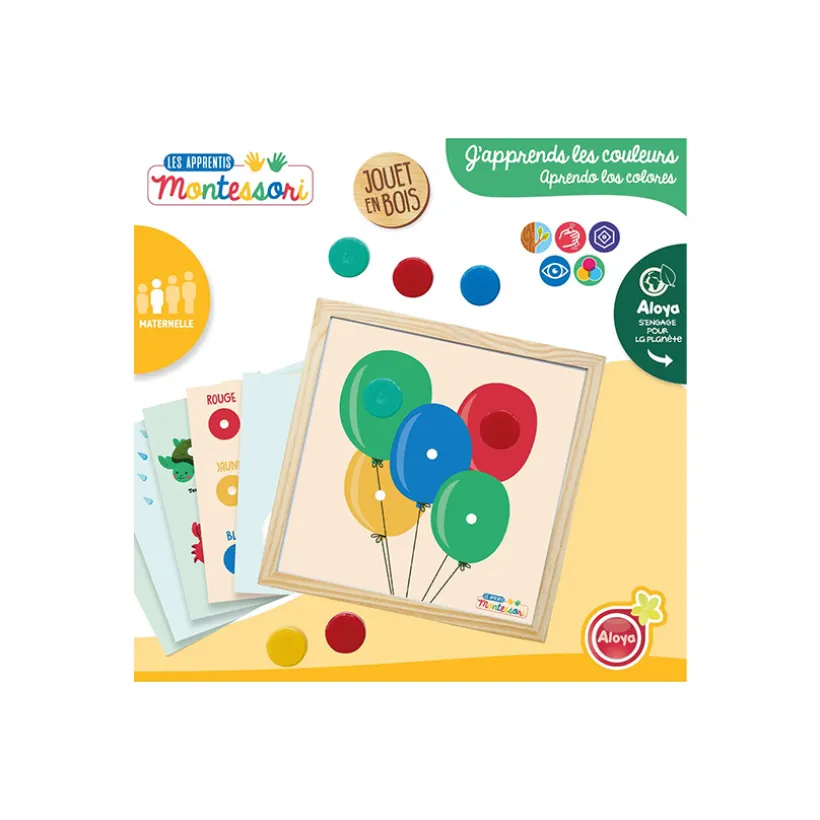 Jeu éducatif en bois - J'apprends les couleurs