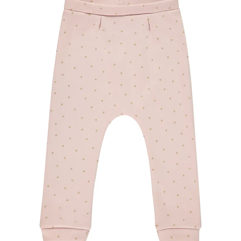 Jogging en jersey contrecollé sherpa à pois pailletés pour bébé fille