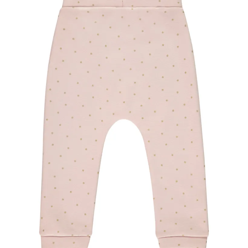 Jogging en jersey contrecollé sherpa à pois pailletés pour bébé fille