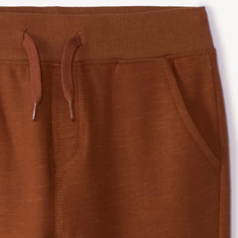 Jogging en molleton slub uni pour garçon