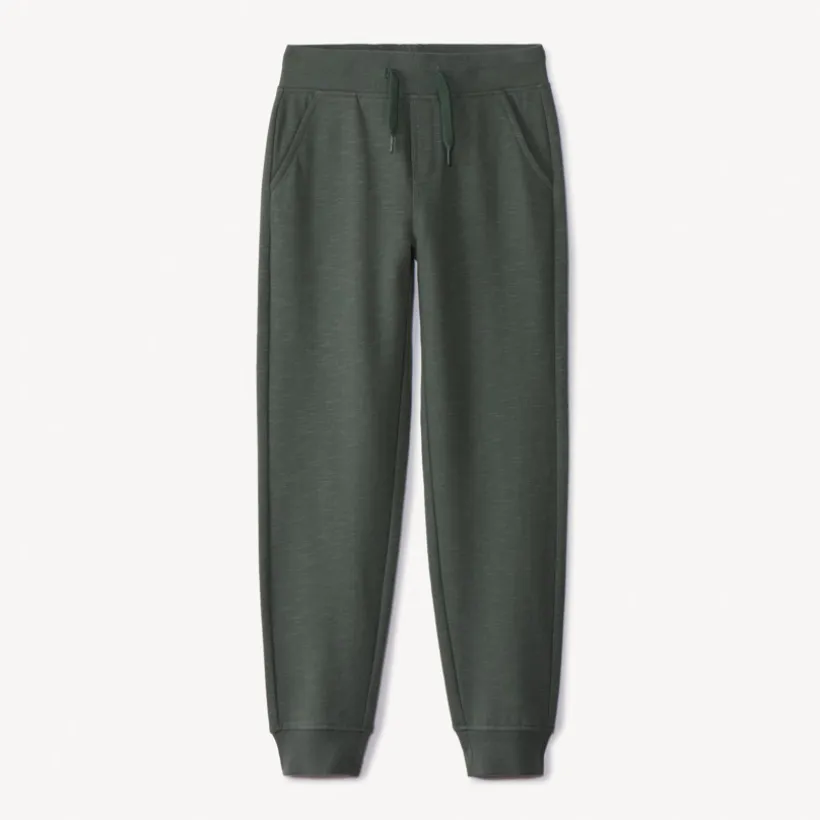 Jogging en molleton slub uni pour garçon