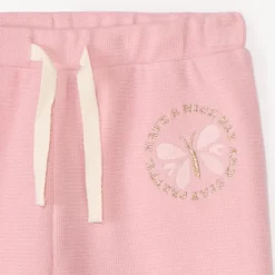 Jogging large en piqué motif papillon pour bébé fille