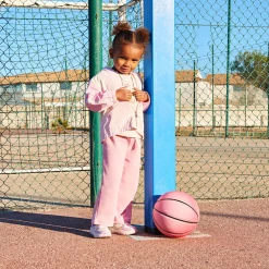 Jogging large en piqué motif papillon pour bébé fille
