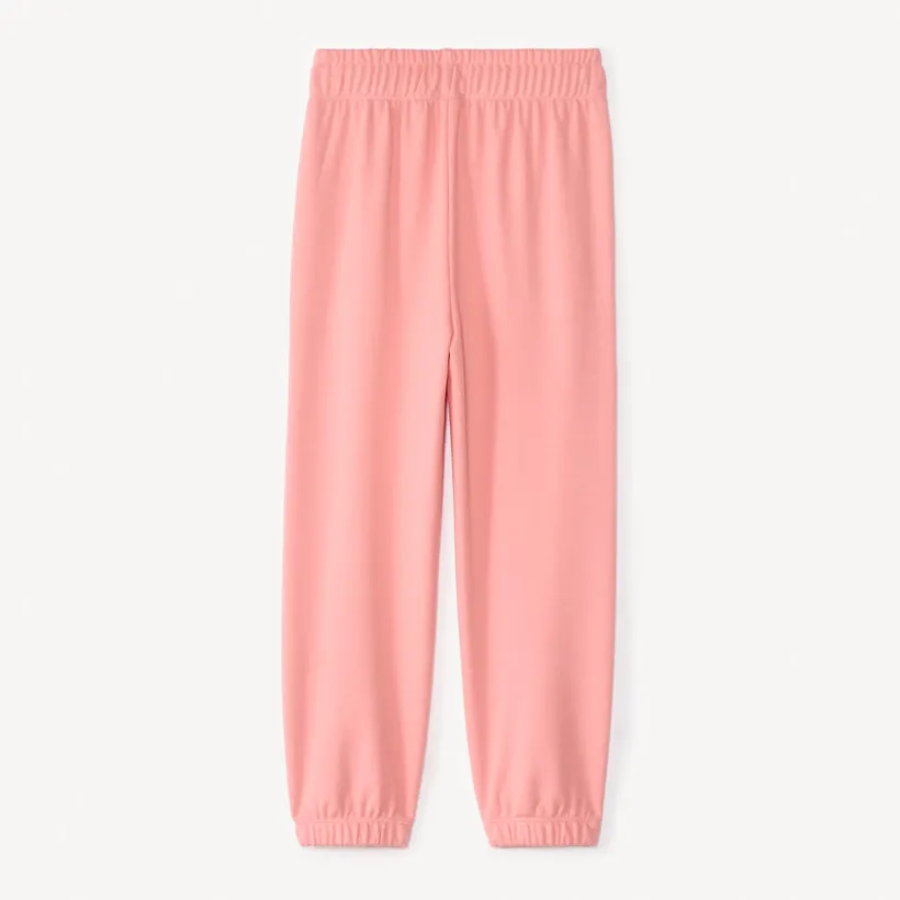 Jogging molleton ample effet color block pour fille