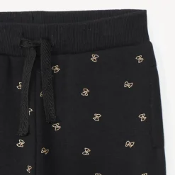 Jogging molleton imprimé nœuds pailletés pour bébé fille