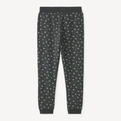Jogging molleton imprimé tacheté et doublé pour fille