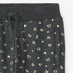 Jogging molleton imprimé tacheté et doublé pour fille