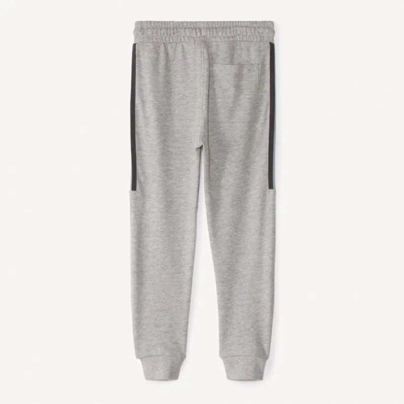 Jogging molleton uni à bandes pour garçon